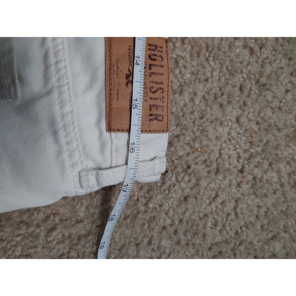 Y2K Hollister White Denim Short Shorts Sz 9 - Picture 4 of 5
